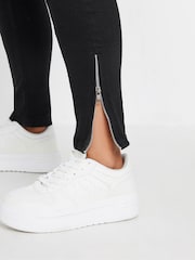 Yours Curve Black AVA Jeans With Zip Hem - Image 5 of 6