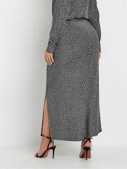 Yours Curve Silver Heat Seal Side Split Skirt - Image 3 of 5