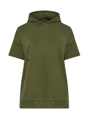 Yours Curve Green Oversized 100% Cotton Hoodie - Image 5 of 5