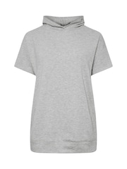 Yours Curve Grey Oversized 100% Cotton Hoodie - Image 5 of 5