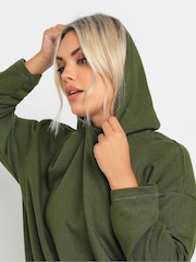 Yours Curve Green Oversized 100% Cotton Hoodie - Image 4 of 5