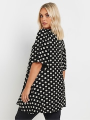 Yours Curve Black Angel Sleeve Top - Image 3 of 5