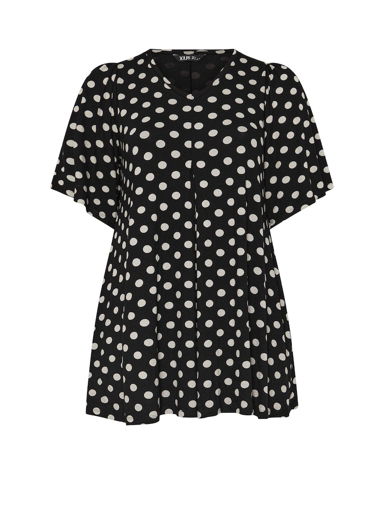 Yours Curve Black Angel Sleeve Top - Image 5 of 5 Yours Curve Black Angel Sleeve Top - Image 5 of 5