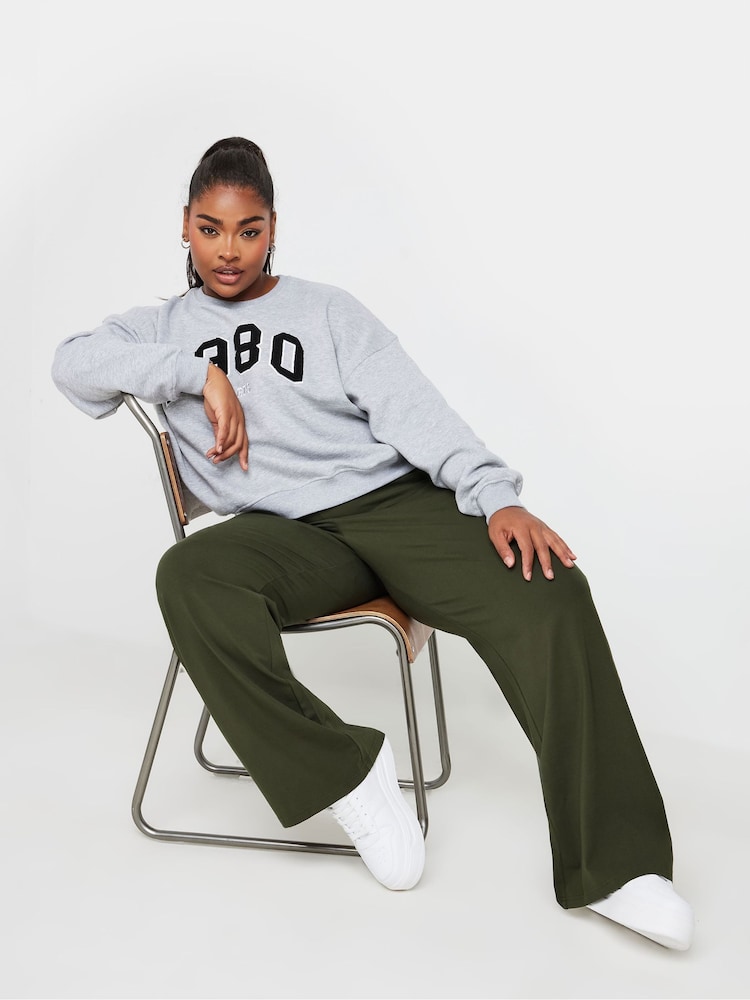 Yours Curve Green Yoga Joggers - Image 1 of 6