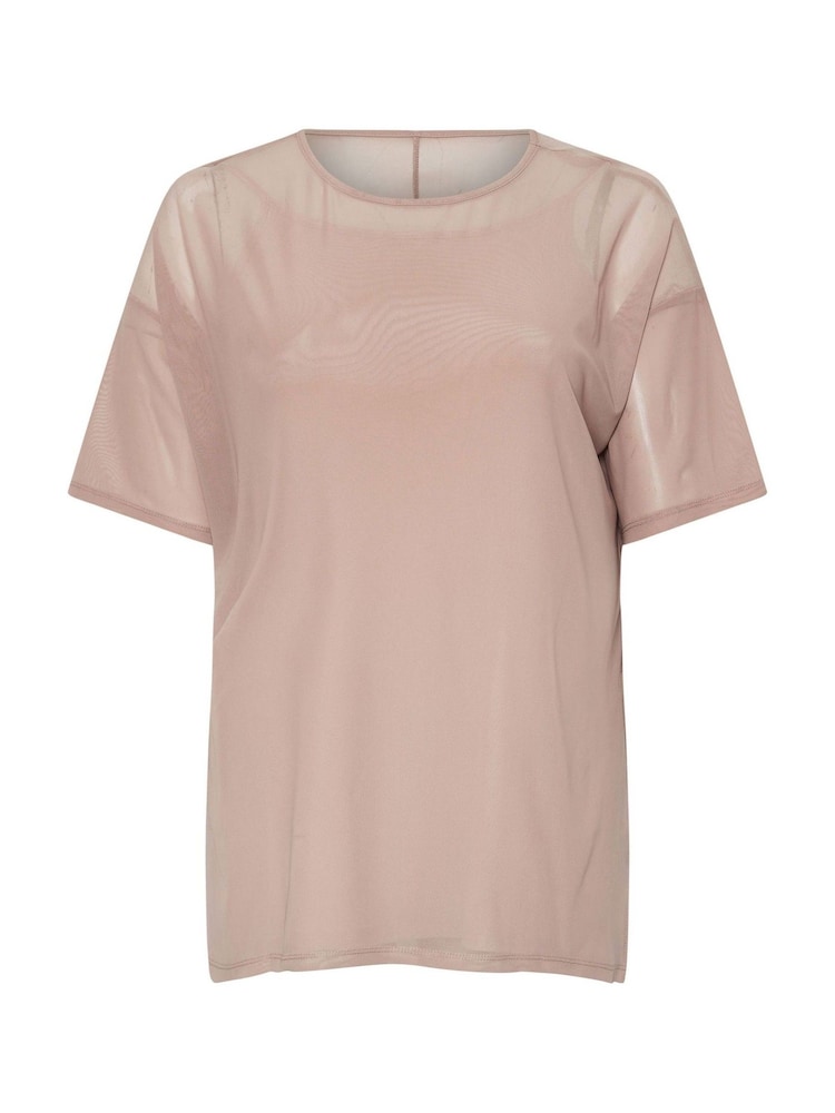 Yours Curve Pink Oversized Mesh Top - Image 5 of 5