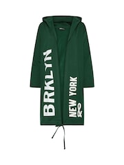 Yours Curve Green Longline Logo Hoodie - Image 5 of 5