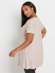 Yours Curve Soft Touched Ribbed T-Shirt - Bild 3 von 5