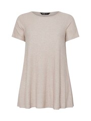 Yours Curve Soft Touched Ribbed T-Shirt - Bild 5 von 5