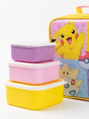 Vanilla Underground Pink Girls Pokemon Lunch Bag Bottle and 3 Snack Pots Set - Image 5 of 7