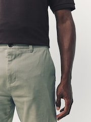 Sage Green Slim Fit Stretch Chinos Trousers - Image 5 of 10