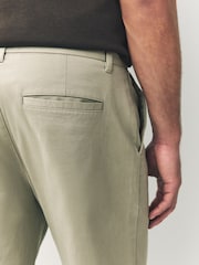Sage Green Straight Fit Stretch Chinos Trousers - Image 6 of 11