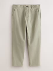 Sage Green Straight Fit Stretch Chinos Trousers - Image 7 of 11