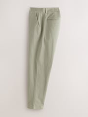 Sage Green Straight Fit Stretch Chinos Trousers - Image 8 of 11