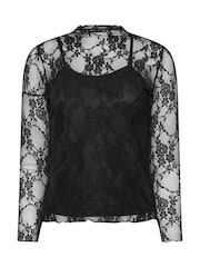 PixieGirl Petite Long Sleeve Lace Top - Image 5 of 5