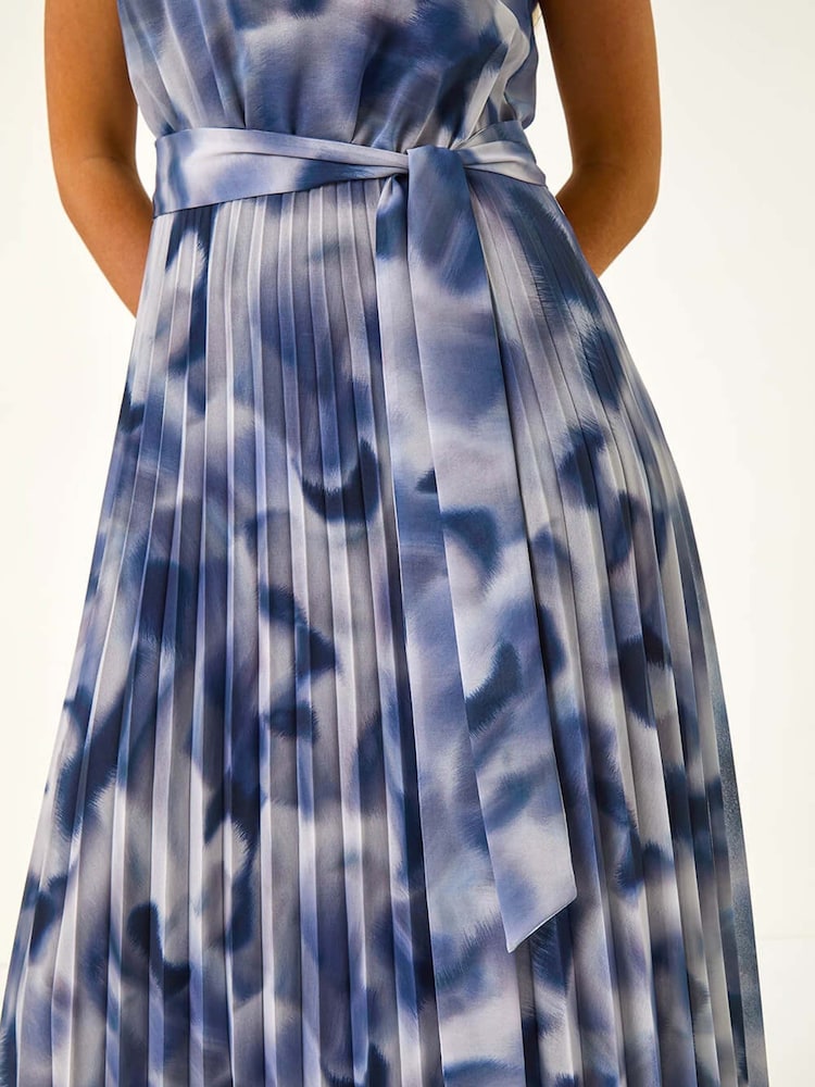 Roman Petite Abstract Print Pleated Midi Dress - Imagen 5 de 5 Roman Petite Abstract Print Pleated Midi Dress - Imagen 5 de 5
