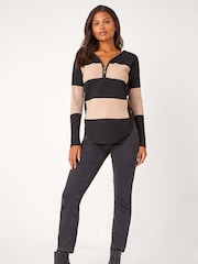 Roman Natural Cotton Blend Stripe Knit Jumper - Image 2 of 5