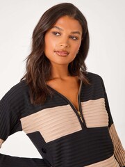 Roman Natural Cotton Blend Stripe Knit Jumper - Image 4 of 5
