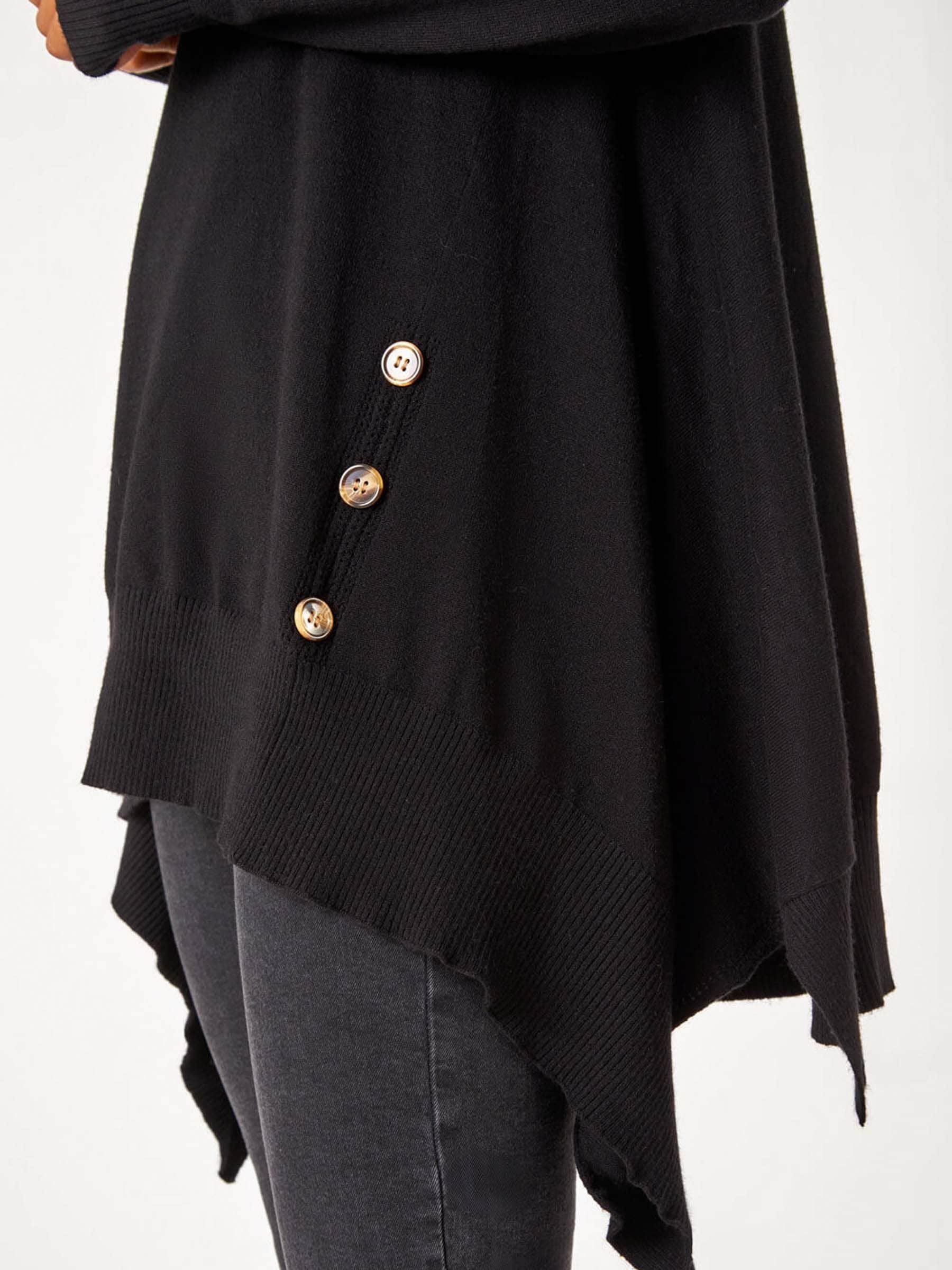 Buy Roman Black Buttoned Side Hanky Hem Jumper from Next USA
