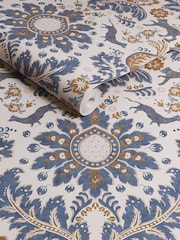 Joules CreamBlueGold Animal Damask Print 10M Wallpaper - Image 3 of 4