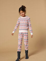 ONLY KIDS White Christmas Knitted Jumper - Image 1 of 3