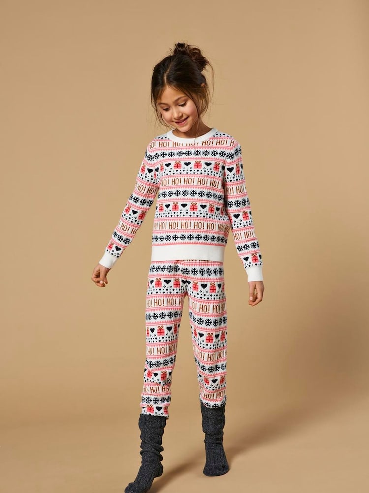ONLY KIDS White Christmas Knitted Jumper - Image 1 of 3