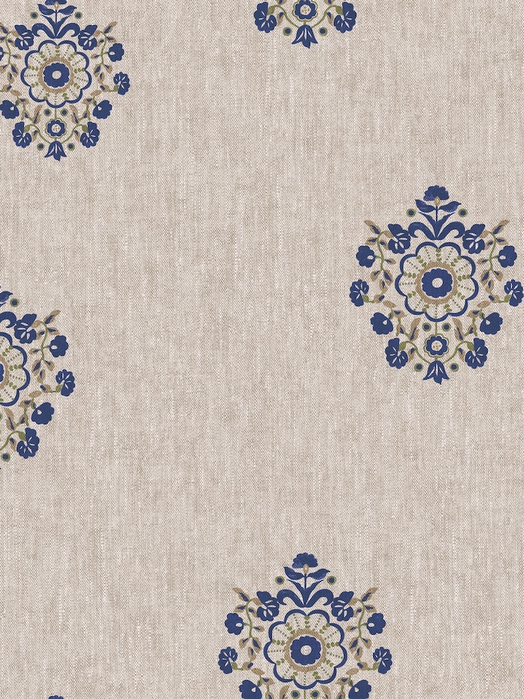 Joules Linen Blue Grove Motif Print 10M Wallpaper - Image 2 of 4