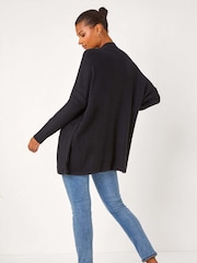 Roman Black High Neck Longline Knit Jumper - Image 3 of 5