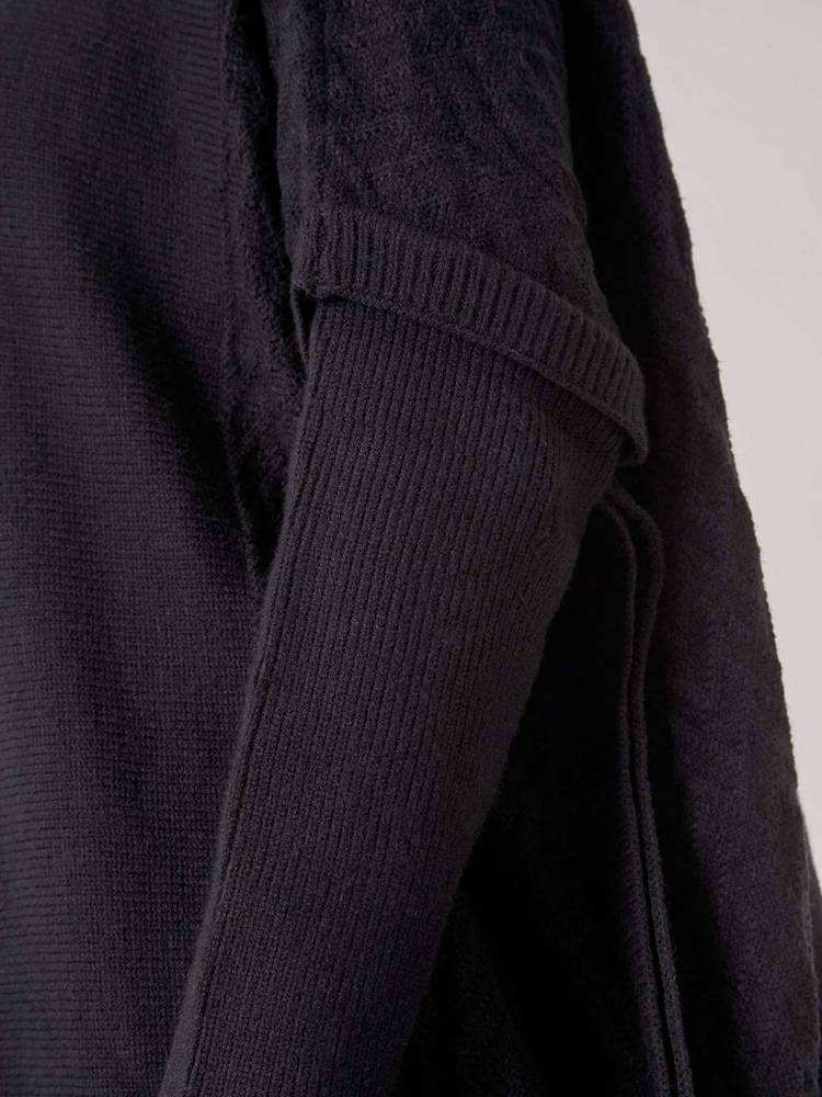 Roman Black High Neck Longline Knit Jumper - Image 5 of 5