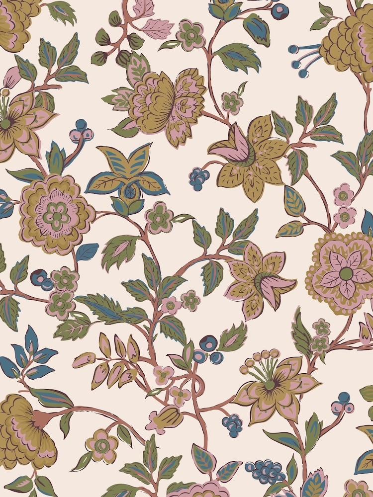 Joules Cream/Multi Scot Floral 10M Wallpaper - Image 2 of 4