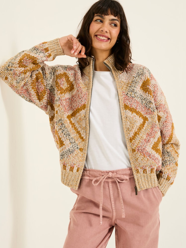 FatFace Erin Knitted Zip Through Cardigan - Imagen 2 de 10
