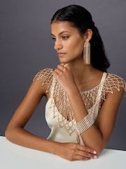 Aela Gold Tone Mega Rhinestone Statement Collar Necklace - Image 1 of 3