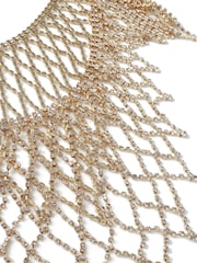 Aela Gold Tone Mega Rhinestone Statement Collar Necklace - Image 3 of 3