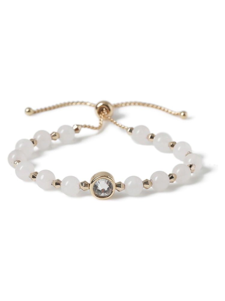 Aela Pink Rose Quartz Bracelet - Image 1 of 2 Aela Pink Rose Quartz Bracelet - Image 1 of 2