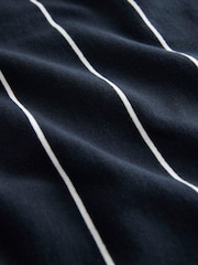 Marineblau - Relaxed Fit Stripe Heavyweight 100% Cotton T-Shirt - Bild 9 von 9