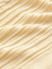 Yellow Fine Knit Ribbed Button Up Co-Ord Cardigan - Image 9 of 9