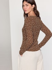 Taches marron - Cardigan coordonné boutonné en maille fine - Image 3 of 8