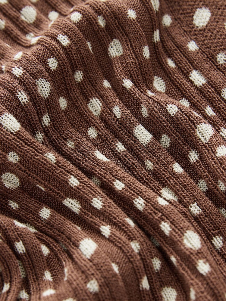 Taches marron - Cardigan coordonné boutonné en maille fine - Image 7 of 8