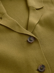Green Olive 100% Cotton Smart Knitted Blazer - Image 7 of 7