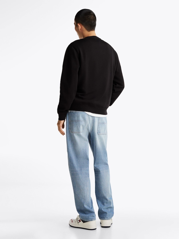 Tommy Jeans Black Flag Crew Jumper - Image 3 of 7