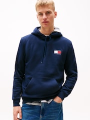 Tommy Jeans Blue Essential Flag Hoodies - Image 1 of 7