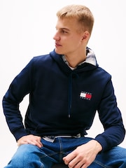 Tommy Jeans Blue Essential Flag Hoodies - Image 4 of 7