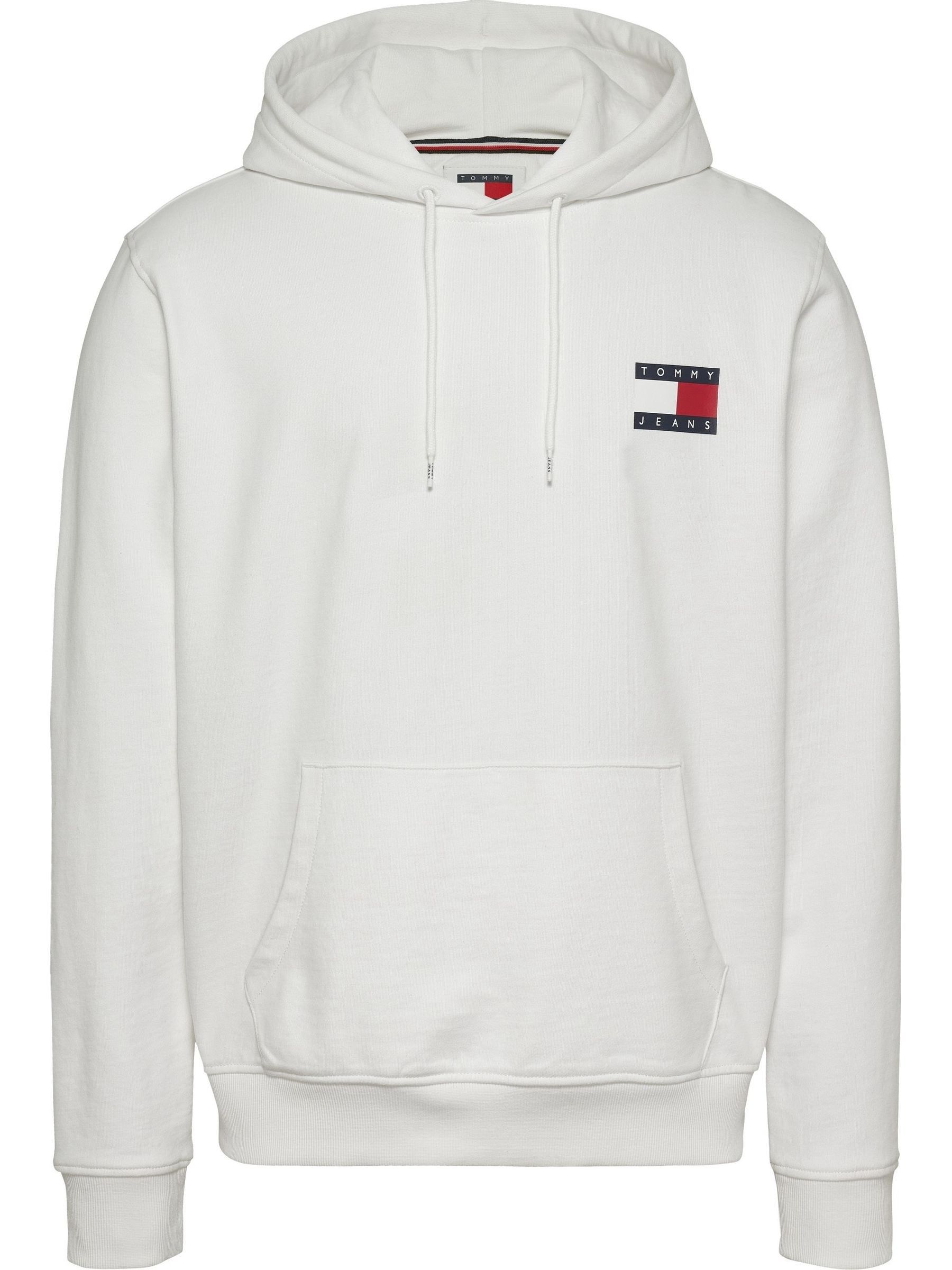 Buy Tommy Jeans White Essential Flag Hoodies from Next Romania