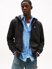 Tommy Jeans Black Grey Flag Zip Up Hoodies - Image 1 of 1