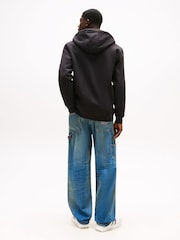 Tommy Jeans Black Grey Flag Zip Up Hoodies - Image 2 of 6