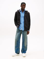 Tommy Jeans Black Grey Flag Zip Up Hoodies - Image 4 of 6