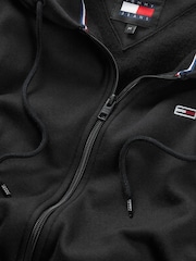 Tommy Jeans Black Grey Flag Zip Up Hoodies - Image 6 of 6