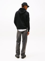 Tommy Jeans Black Essential Flag Hoodies - Image 3 of 7