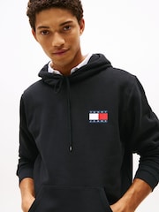 Tommy Jeans Black Essential Flag Hoodies - Image 4 of 7
