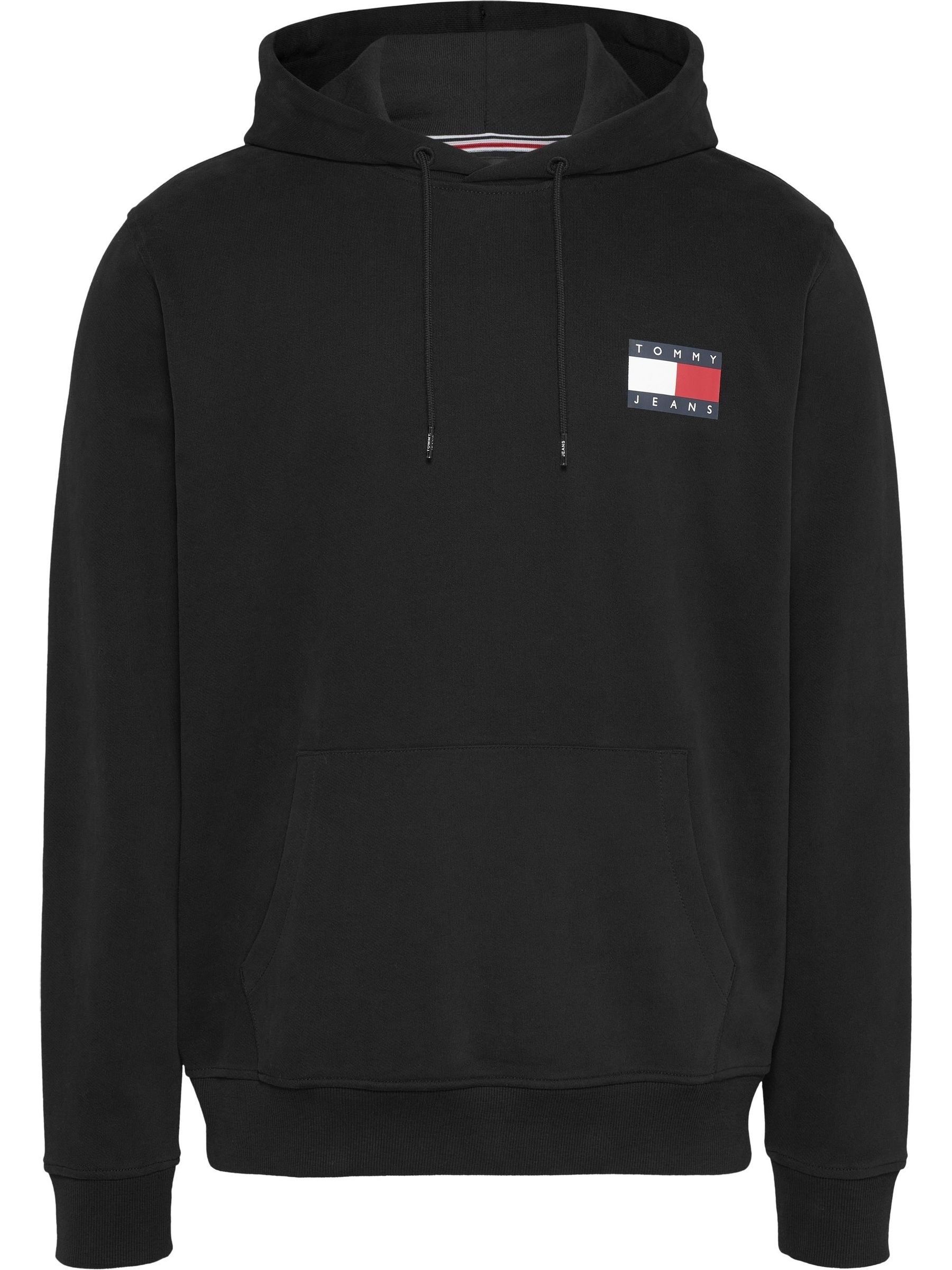 Buy Tommy Jeans Black Essential Flag Hoodies from Next USA