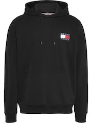 Tommy Jeans Black Essential Flag Hoodies - Image 5 of 7